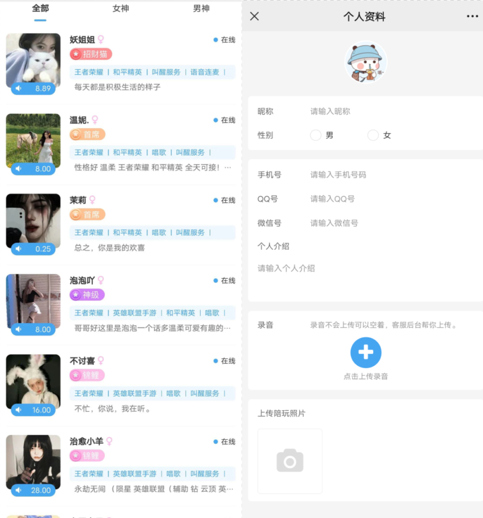 游戏陪玩系统 语音聊天系统商业版源码2.0版 附教程插图2 游戏陪玩系统 语音聊天系统商业版源码2.0版 附教程插图2