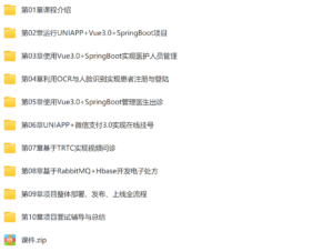 全栈开发医疗小程序 SpringBoot2.X + Vue + UniAPP 带源码-山水资源站