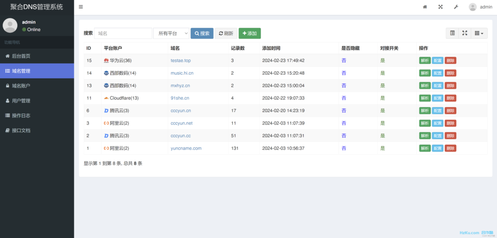 彩虹聚合DNS管理系统v1.0全新发布插图2 彩虹聚合DNS管理系统v1.0全新发布插图2