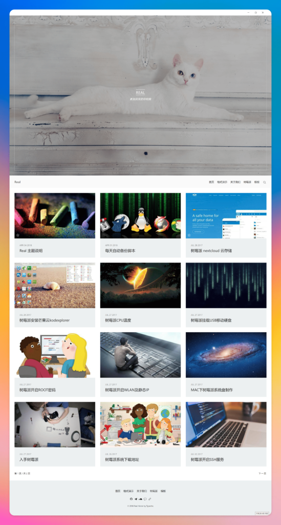 Real 大图相册模板插图