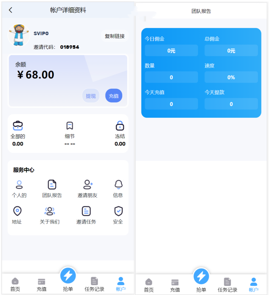 2024全新多语言海外抢单刷单系统源码 订单自动匹配 支持分组 代理后台插图1