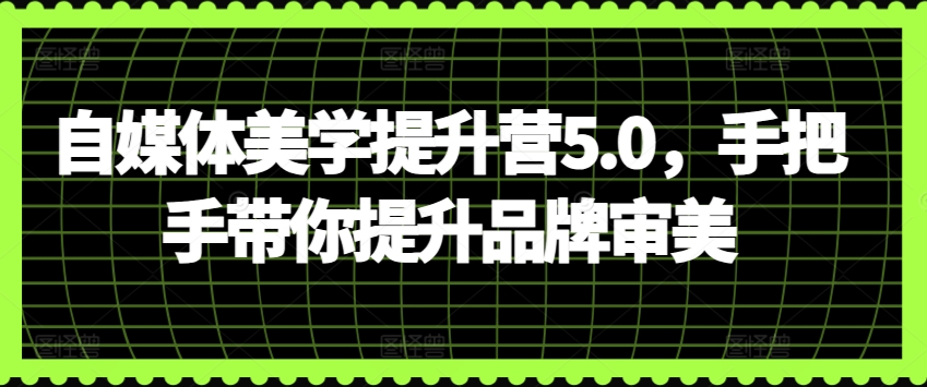 自媒体美学提升营5.0,手把手带你提升品牌审美插图 自媒体美学提升营5.0,手把手带你提升品牌审美插图