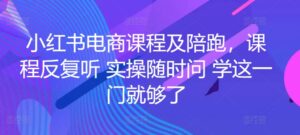 小红书电商课程及陪跑，课程反复听 实操随时问 学这一门就够了-山水资源站