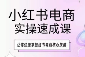 小红书电商实操速成课，让你快速掌握红书电商核心技能-山水资源站
