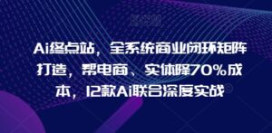 Ai终点站，全系统商业闭环矩阵打造，帮电商、实体降70%成本，12款Ai联合深度实战-山水资源站