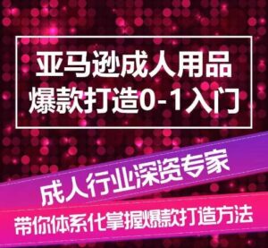 亚马逊成人用品爆款打造0-1入门，系统化讲解亚马逊成人用品爆款打造的流程-山水资源站
