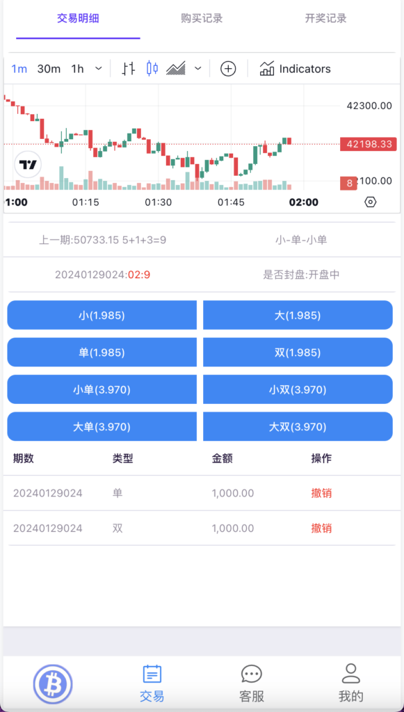 99bitbet双语言USDT竞猜下注源码/海外PC28虚拟货币竞猜玩法/根据虚拟货币行情走势自动开奖结算/带预设开奖结果插图4 99bitbet双语言USDT竞猜下注源码/海外PC28虚拟货币竞猜玩法/根据虚拟货币行情走势自动开奖结算/带预设开奖结果插图4