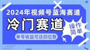 2024视频号冷门蓝海赛道，操作简单 （教程+素材+工具）-山水资源站