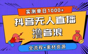 2024唞音无人直播新玩法 全流程+素材资源-山水资源站