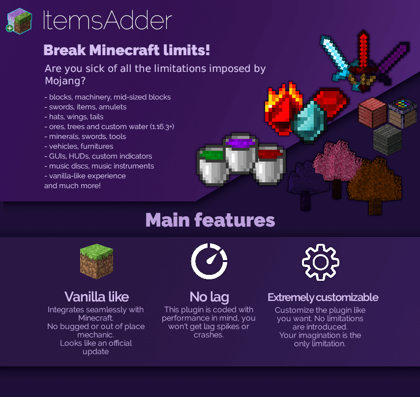 ✨ItemsAdder⭐表情、生物、物品、盔甲、HUD、GUI、表情符号、方块、翅膀、帽子、液体 4.0.1-alpha-test-5插图4 ✨ItemsAdder⭐表情、生物、物品、盔甲、HUD、GUI、表情符号、方块、翅膀、帽子、液体 4.0.1-alpha-test-5插图4