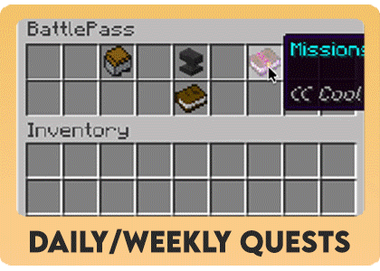 1.17 – 1.20.6 ⭐ BattlePass ⭐ 50+ 任务,无限可自定义任务 ⚔️ GUI 编辑器 ⭐ 4.4.7插图6 1.17 – 1.20.6 ⭐ BattlePass ⭐ 50+ 任务,无限可自定义任务 ⚔️ GUI 编辑器 ⭐ 4.4.7插图6