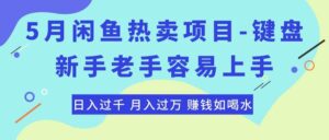 最新闲鱼热卖项目-键盘，新手老手容易上手，日入过千，月入过万，赚钱如喝水-山水资源站