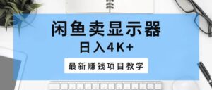 闲鱼卖显示器，日入4K+，最新赚钱项目教学-山水资源站