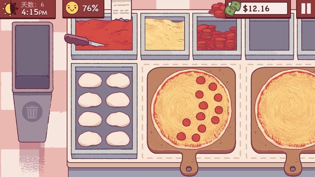 《可口的披萨,美味的披萨/Good Pizza Great Pizza Cooking Simulator Game》V5.9.1-TENOKE|官中|支持键鼠|容量470MB插图2 《可口的披萨,美味的披萨/Good Pizza Great Pizza Cooking Simulator Game》V5.9.1-TENOKE|官中|支持键鼠|容量470MB插图2