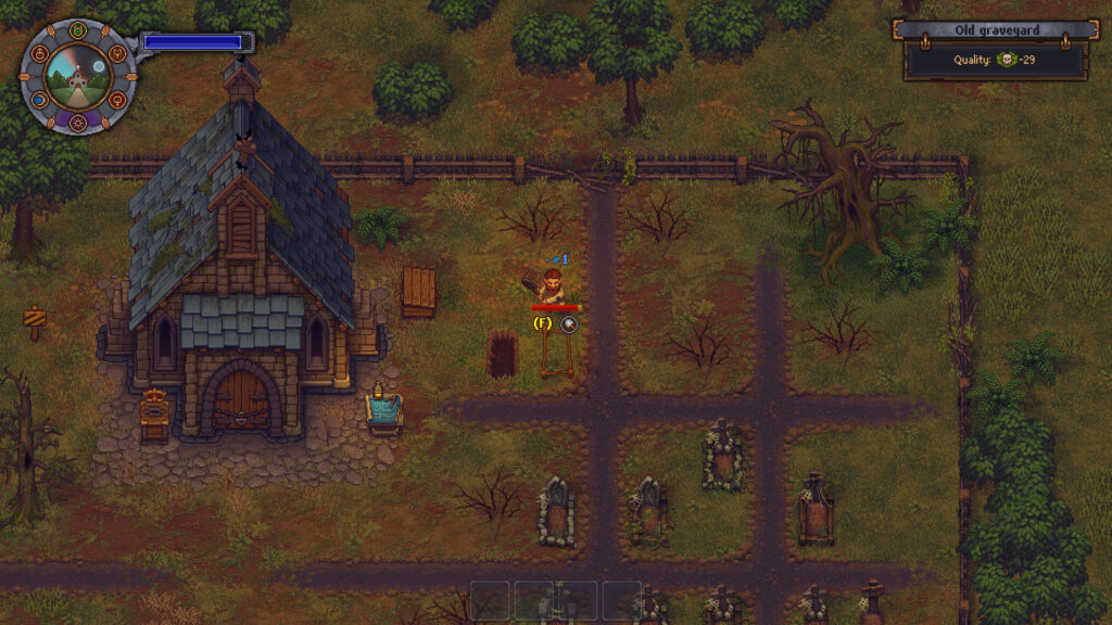 《守墓人/墓场物语/Graveyard Keeper》V1.407.HOTFIX.2官中|支持键鼠.手柄|赠多项修改器|满金币,科技点初始存档|原声音乐|容量1.65GB插图7 《守墓人/墓场物语/Graveyard Keeper》V1.407.HOTFIX.2官中|支持键鼠.手柄|赠多项修改器|满金币,科技点初始存档|原声音乐|容量1.65GB插图7