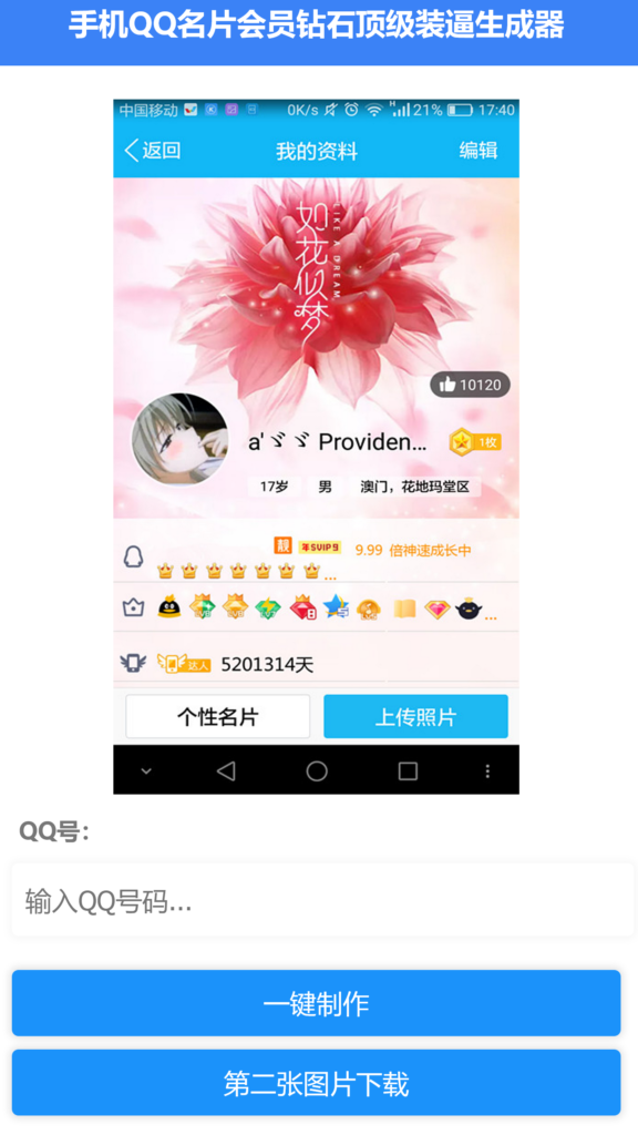 QQ名片满级会员装x助手源码插图2