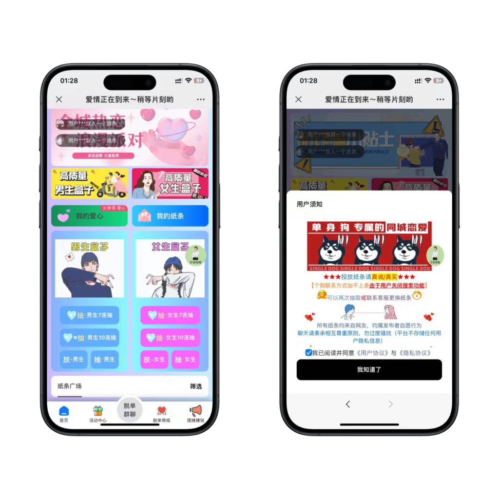 全新二开盲盒交友付费进群二合一系统插图