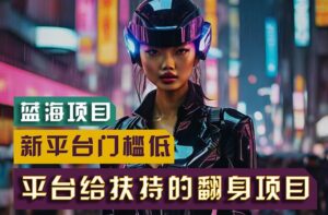 【蓝海项目】新平台无脑搬运，翻身项目 门槛低 小白也能轻松上手 日入500+-山水资源站