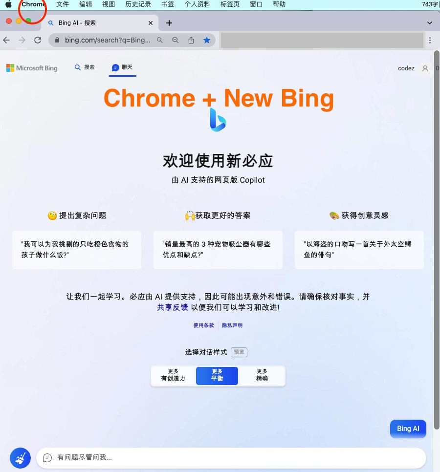 微软New Bing完美聊天机器人源码,支持ChatGPT提示词 国内可用,基本兼容微软 Bing AI 所有功能插图 微软New Bing完美聊天机器人源码,支持ChatGPT提示词 国内可用,基本兼容微软 Bing AI 所有功能插图
