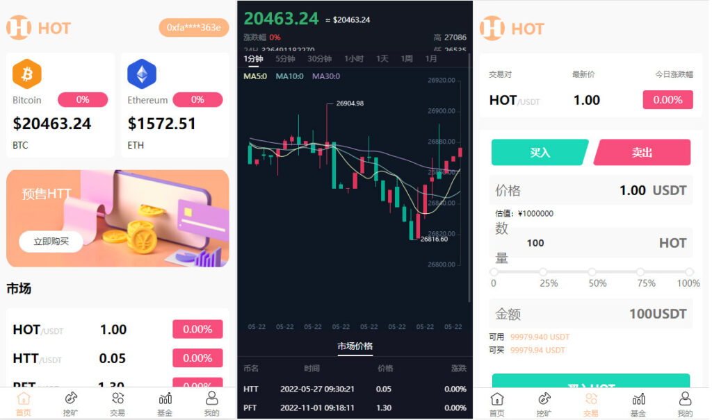 DAPP区块链理财交易系统源码/defi质押挖矿/虚拟币投资分红/内附搭建教程插图