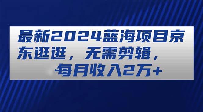 最新2024蓝海项目京东逛逛,无需剪辑,每月收入2万+插图 最新2024蓝海项目京东逛逛,无需剪辑,每月收入2万+插图