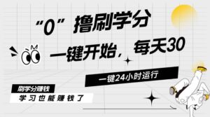 最新刷学分0撸项目，一键运行，每天单机收益20-30，可无限放大-山水资源站