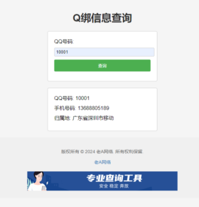 全新QQ绑定信息查询源码-山水资源站