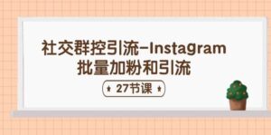 社交群控引流-Instagram批量加粉和引流（27节课）-山水资源站