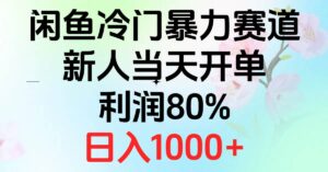 2024闲鱼冷门暴力赛道，新人当天开单，利润80%，日入1000+-山水资源站