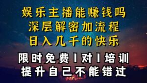 现在做娱乐主播真的还能变现吗，个位数直播间一晚上变现纯利一万多-山水资源站