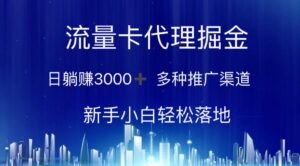 流量卡代理掘金 日躺赚3000+ 多种推广渠道 新手小白轻松落地-山水资源站
