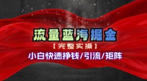热门赛道掘金_小白快速入局挣钱，可矩阵【完整实操】-山水资源站