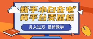 新手小白在电商平台卖鼠标月入过万，最新赚钱教学-山水资源站