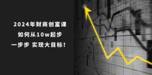 2024年 财商-创富课：如何从10w起步，一步步 实现大目标！-山水资源站
