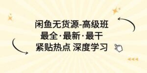 闲鱼无货源-高级班，最全·最新·最干，紧贴热点 深度学习（17节课）-山水资源站
