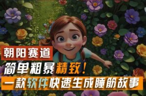 利用一款软件5分钟一条爆款睡前故事，简单粗暴精致！小白月入2w+-山水资源站