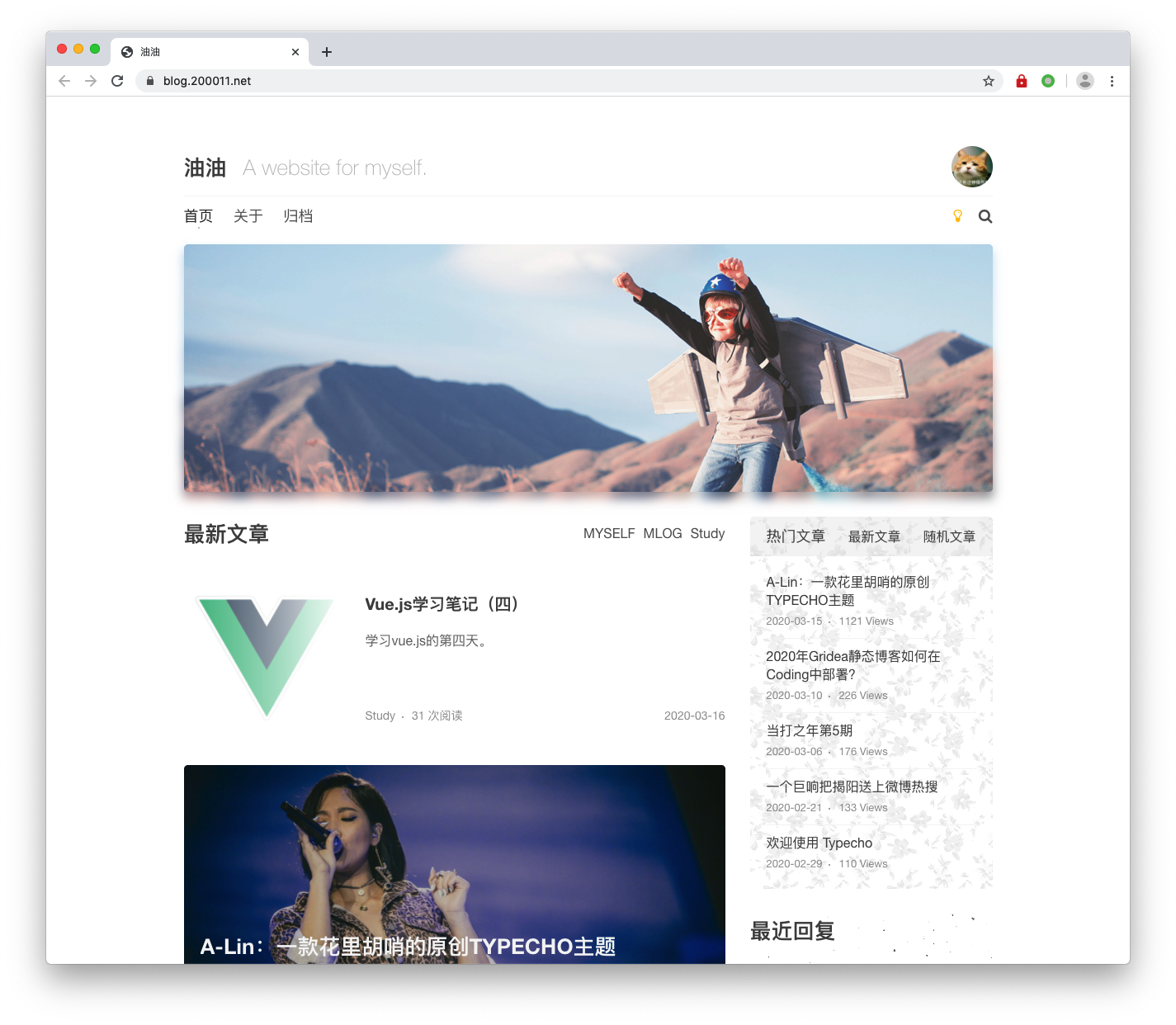 A-Lin 双栏黑白双色模板插图