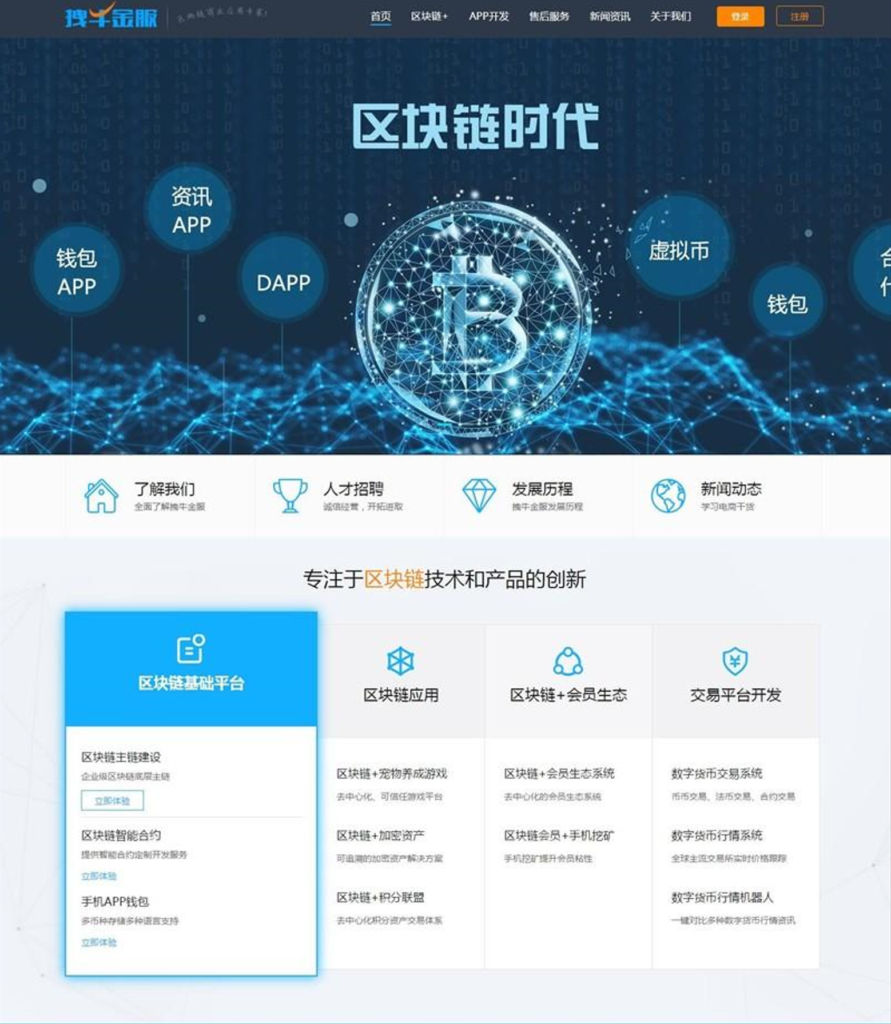 拽牛金服虚拟币交易平台源码，区块链虚拟币开发公司源码 基于帝国CMS开发插图