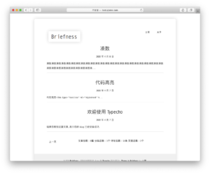 Briefness 单栏极致简洁模板-山水资源站