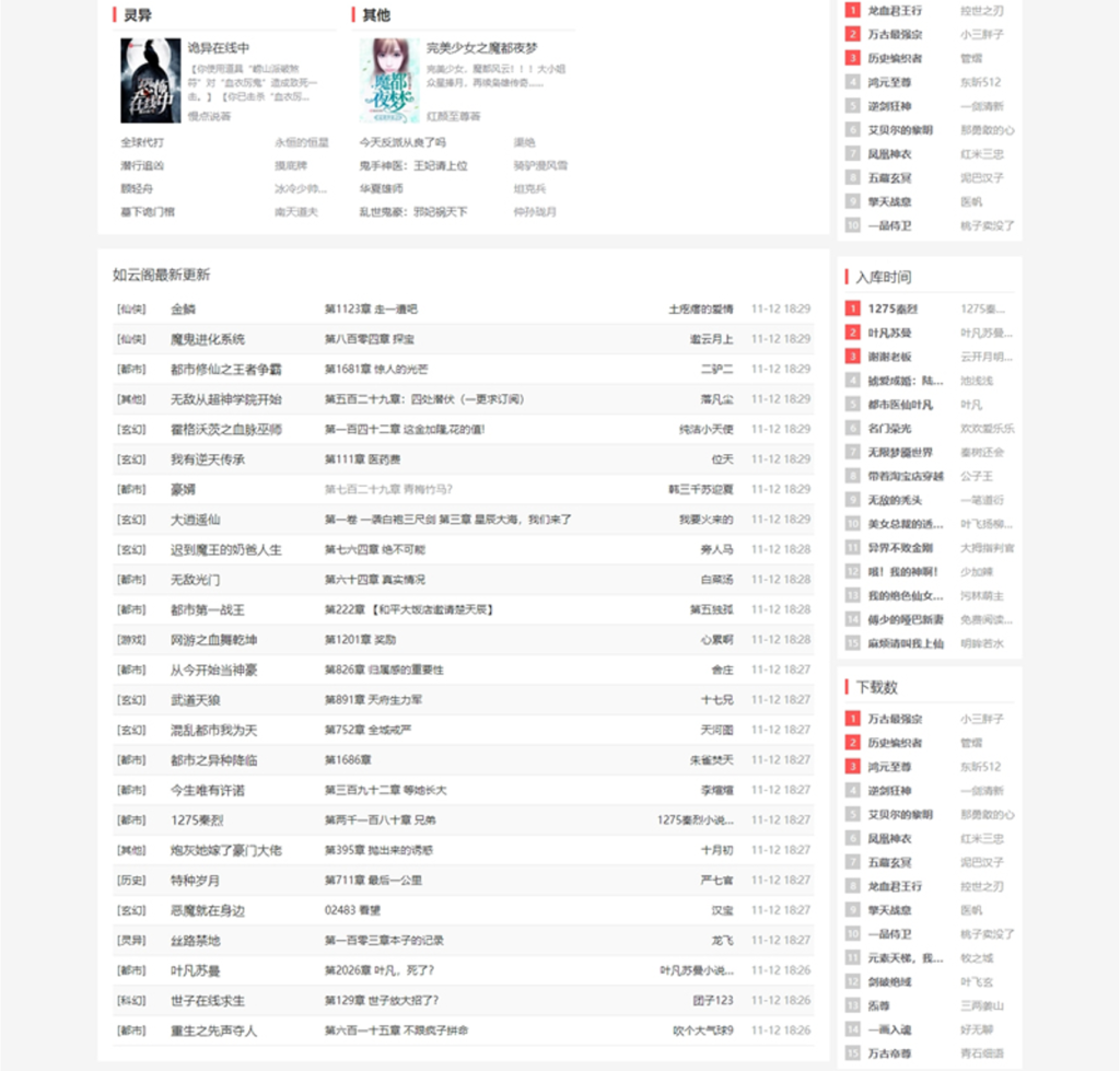 新版PTCMS4.2.8小说网站源码模板带手机端短文学网全自动采集插图1 新版PTCMS4.2.8小说网站源码模板带手机端短文学网全自动采集插图1