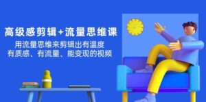 高级感 剪辑+流量思维：用流量思维剪辑出有温度/有质感/有流量/能变现视频-山水资源站