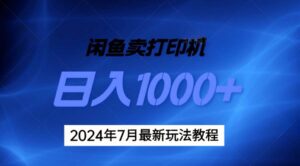 2024年7月打印机以及无货源地表最强玩法，复制即可赚钱 日入1000+-山水资源站