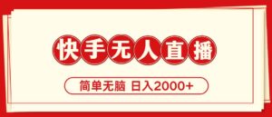快手美女跳舞，简单无脑，轻轻松松日入2000+-山水资源站