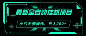 2024最新全自动挂机项目，看广告得收益 小白无脑日入200+ 可无限放大-山水资源站