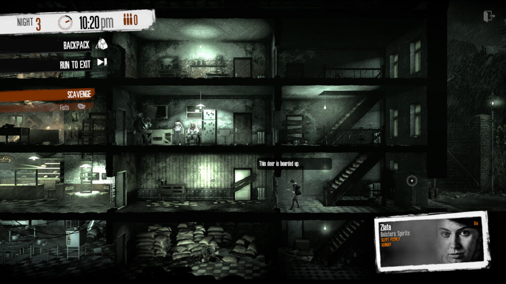 《这是我的战争完全版/This War of Mine: Complete Edition》Build.11326037|整合全DLC|容量2.61GB|官方简体中文/多项修G器/原声音乐/壁纸插图4 《这是我的战争完全版/This War of Mine: Complete Edition》Build.11326037|整合全DLC|容量2.61GB|官方简体中文/多项修G器/原声音乐/壁纸插图4