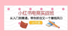 小红书电商实战班，从入门到精通，带你抓住又一个赚钱风口（16节）-山水资源站