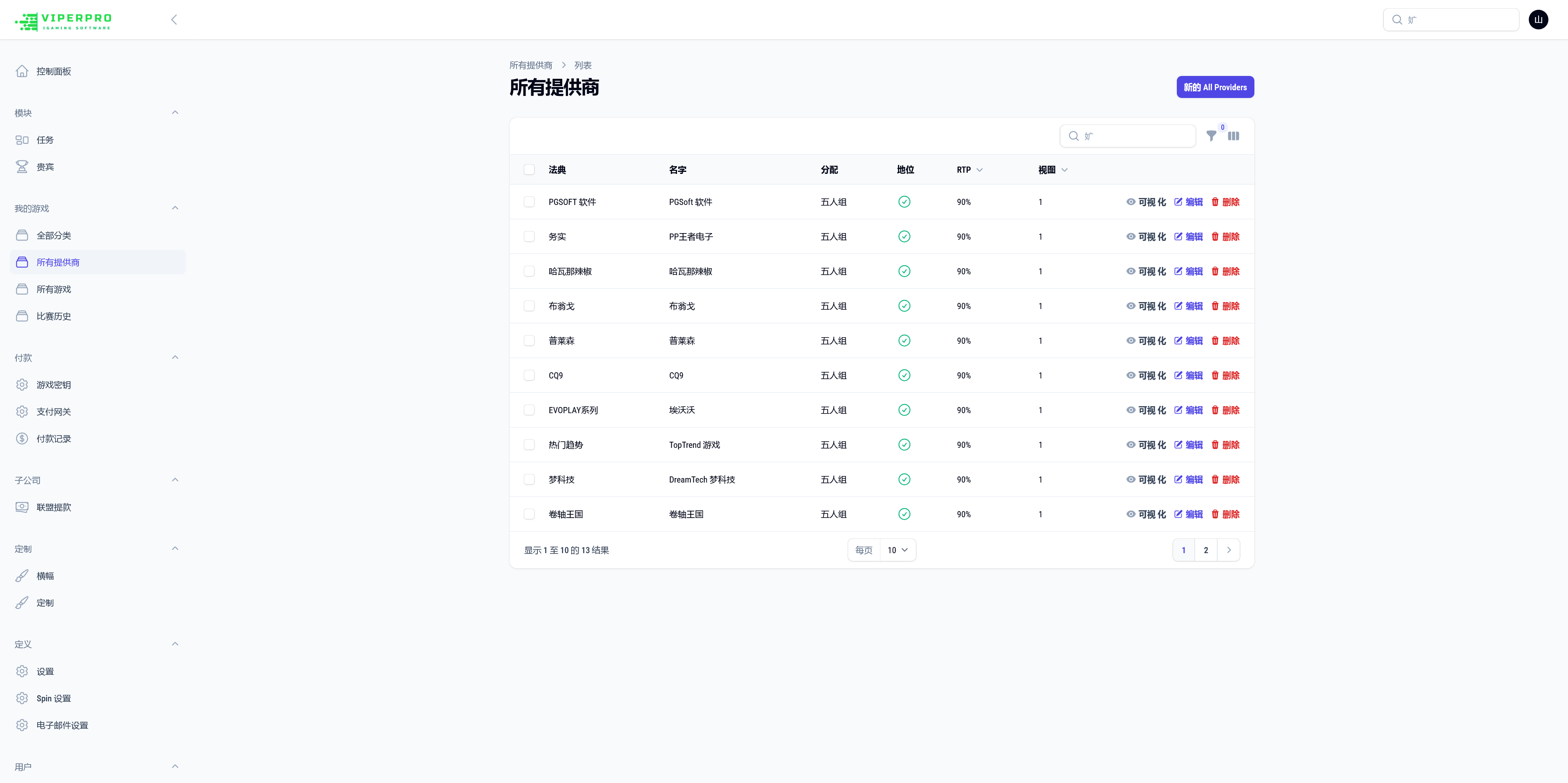 Viper Pro海外PG电子游戏源码/前后端PHP+搭建教程插图5