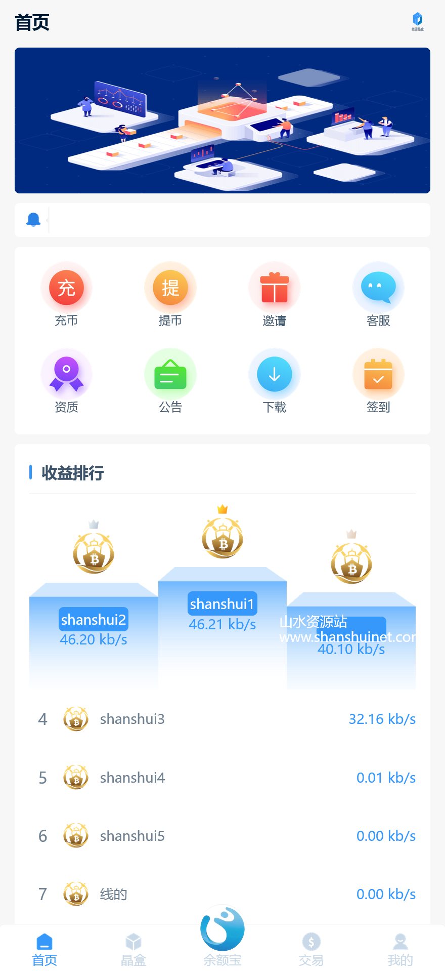 GRC晶盒能源云算力矿机理财系统/区块链云算力矿机/虚拟币交易市场/Grcnyst云算力矿机/余额宝理财/前端html+后端PHP+搭建教程插图