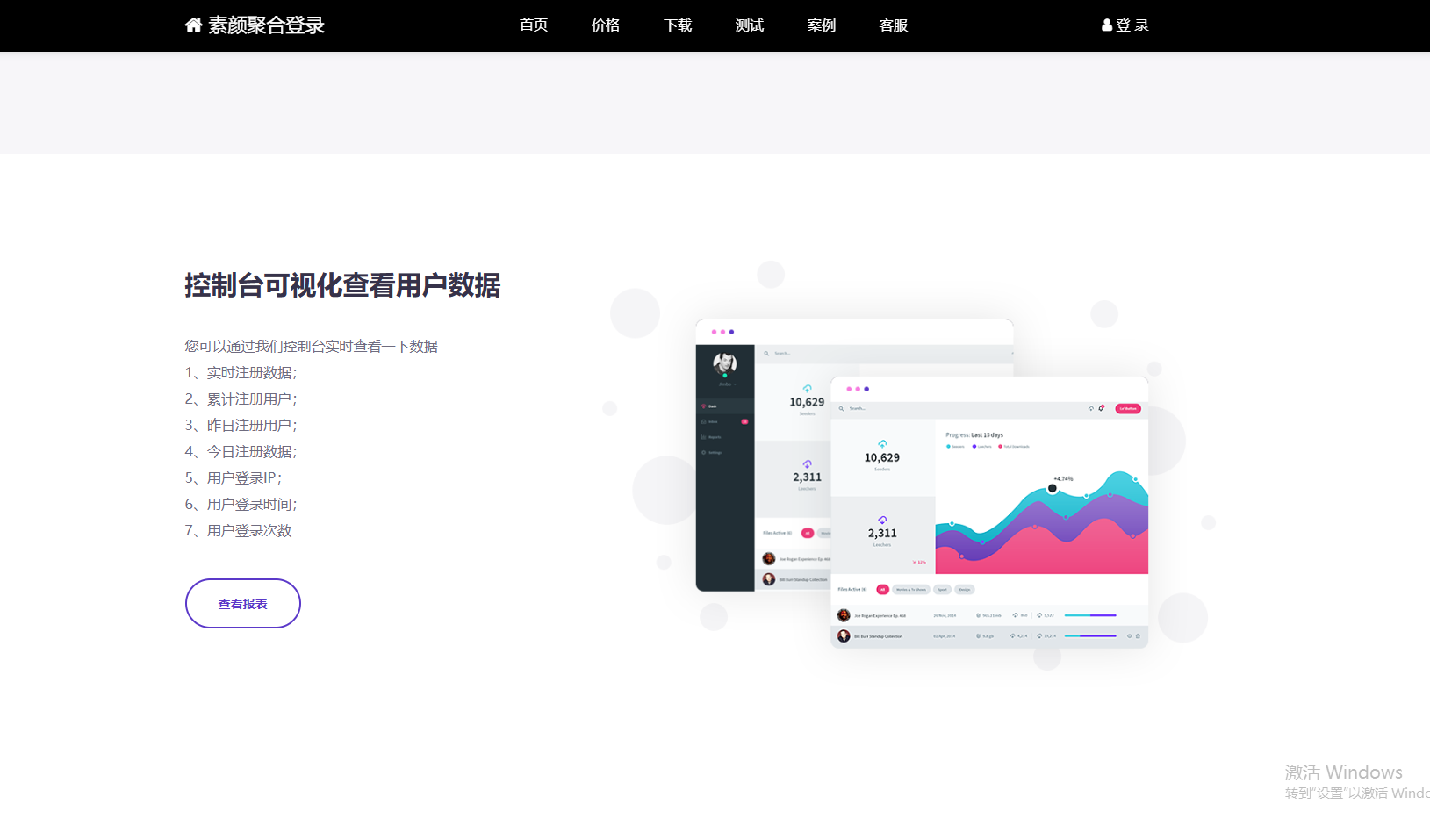 彩虹聚合登录首页简约模板插图