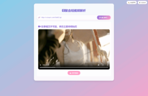 全新二次元聚合短视频解析去水印系统/双端自适应-山水资源站